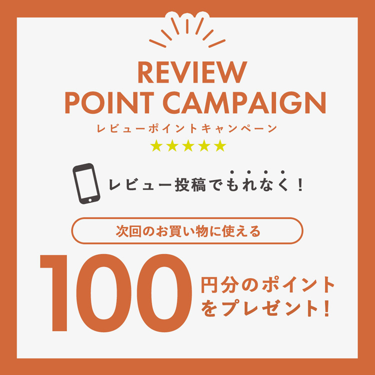レビュー投稿で100ポイントプレゼント！