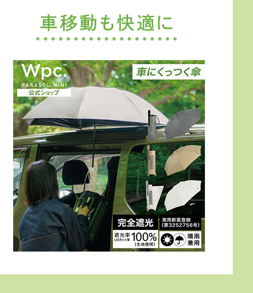 車にくっつく傘